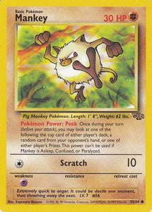 Pokémon Single Card: Jungle English 055 Mankey