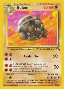 Pokémon Single Card: Fossil English 036 Golem