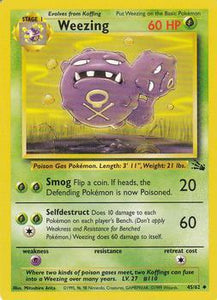 Pokémon Single Card: Fossil English 045 Weezing