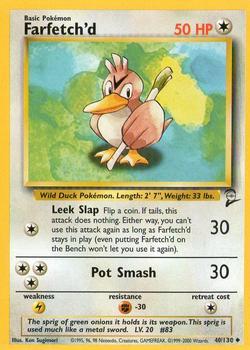 Pokémon Single Card: Base Set 2 English 040 Farfetchd