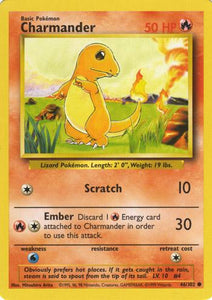 046 Charmander Base Set Unlimited Pokémon card in Excellent Condition