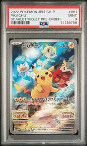 Pokémon PSA Card: 2022 Pokémon Japanese SV-P Promotional Card 001 Pikachu PSA 9 Mint 74789766