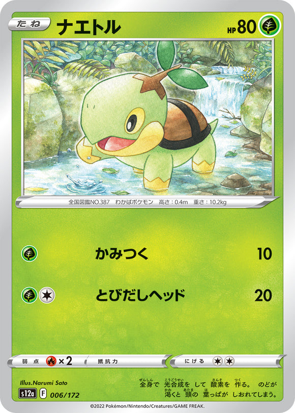 006 Turtwig S12a High Class Pack VSTAR Universe Expansion Sword & Shield Japanese Pokémon card