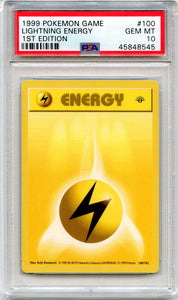 Pokémon PSA Card: Lightning Energy - Base Set 1st Edition PSA Gem Mint 45848545