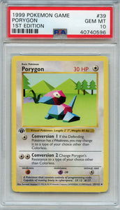Pokémon PSA Card: Porygon - Base Set 1st Edition PSA Gem Mint 40740596