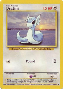 026 Dratini Base Set Unlimited Pokémon card in Excellent Condition
