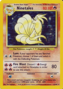 012 Ninetales Base Set Unlimited Pokémon card in Excellent Condition