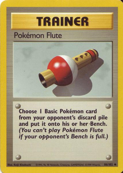 086 Pokémon Flute Base Set Unlimited Pokémon card in Excellent Condition