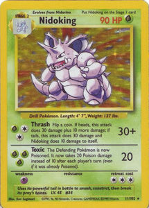 011 Nidoking Base Set Unlimited Pokémon card in Excellent Condition