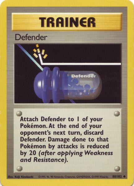 080 Defender Base Set Unlimited Pokémon card in Excellent Condition