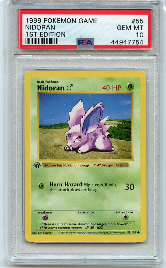 Pokémon PSA Card: Nidoran - Base Set 1st Edition PSA Gem Mint 44947754