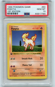 Pokémon PSA Card: Ponyta - Base Set 1st Edition PSA Gem Mint 44917764