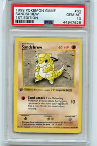 Pokémon PSA Card: Sandshrew - Base Set 1st Edition PSA Gem Mint 44947628