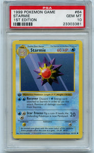 Pokémon PSA Card: Starmie - Base Set 1st Edition PSA Gem Mint 23303381