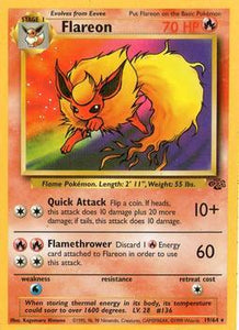 Pokémon Single Card: Jungle English 019 Flareon