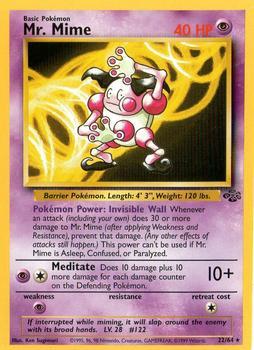 Pokémon Single Card: Jungle English 022 Mr. Mime