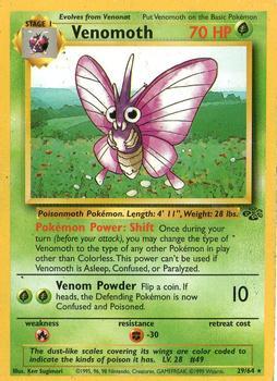 Pokémon Single Card: Jungle English 029 Venomoth