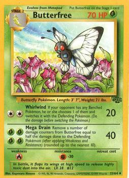 Pokémon Single Card: Jungle English 033 Butterfree