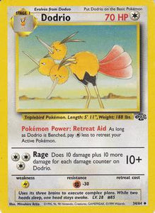 Pokémon Single Card: Jungle English 034 Dodrio