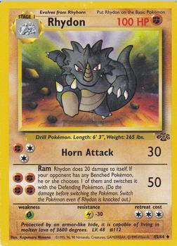 Pokémon Single Card: Jungle English 045 Rhydon