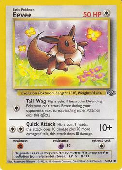 Pokémon Single Card: Jungle English 051 Eevee