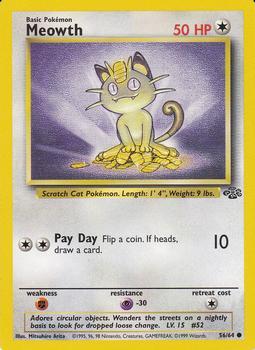 Pokémon Single Card: Jungle English 056 Meowth