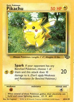 Pokémon Single Card: Jungle English 060 Pikachu