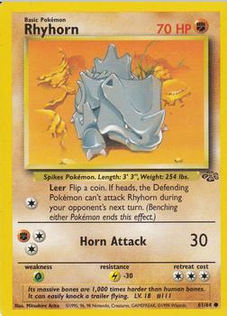 Pokémon Single Card: Jungle English 061 Rhyhorn