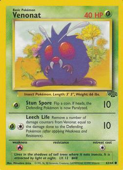 Pokémon Single Card: Jungle English 063 Venonat