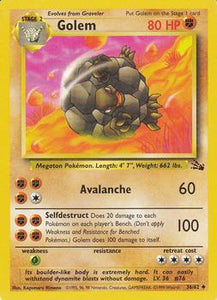 Pokémon Single Card: Fossil English 036 Golem