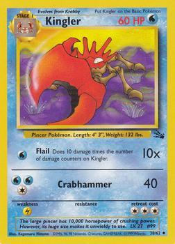 Pokémon Single Card: Fossil English 038 Kingler
