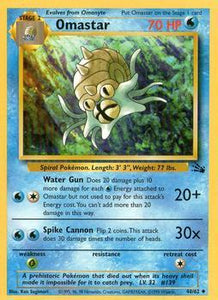 Pokémon Single Card: Fossil English 040 Omastar