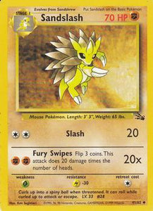 Pokémon Single Card: Fossil English 041 Sandslash