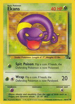 Pokémon Single Card: Fossil English 046 Ekans