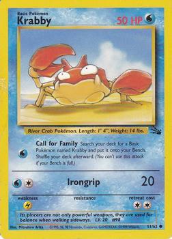 Pokémon Single Card: Fossil English 051 Krabby