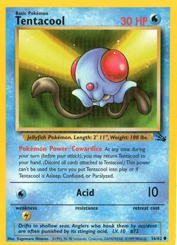 Pokémon Single Card: Fossil English 056 Tentacool