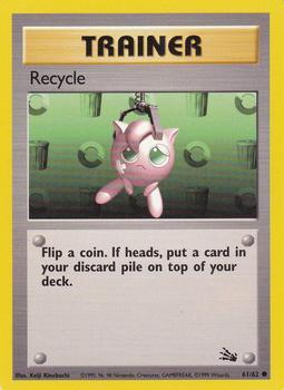 Pokémon Single Card: Fossil English 061 Recycle