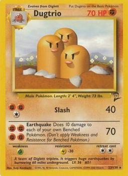 Pokémon Single Card: Base Set 2 English 023 Dugtrio