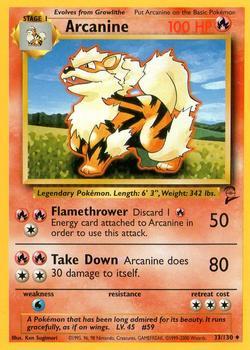 Pokémon Single Card: Base Set 2 English 033 Arcanine