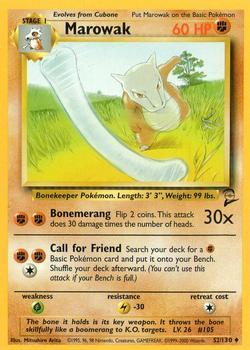 Pokémon Single Card: Base Set 2 English 052 Marowak