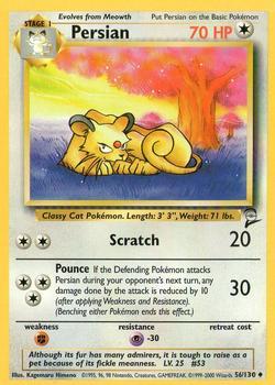 Pokémon Single Card: Base Set 2 English 056 Persian