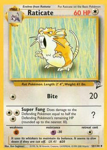 Pokémon Single Card: Base Set 2 English 058 Raticate