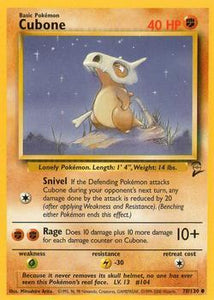 Pokémon Single Card: Base Set 2 English 070 Cubone