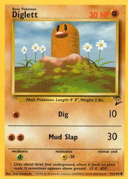 Pokémon Single Card: Base Set 2 English 071 Diglett