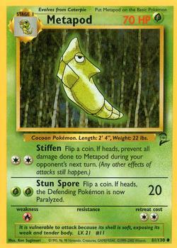 Pokémon Single Card: Base Set 2 English 081 Metapod