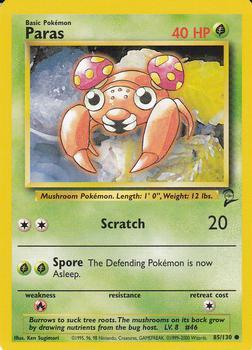 Pokémon Single Card: Base Set 2 English 085 Paras