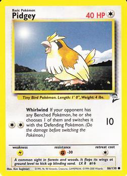 Pokémon Single Card: Base Set 2 English 086 Pidgey