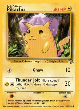 Pokémon Single Card: Base Set 2 English 087 Pikachu