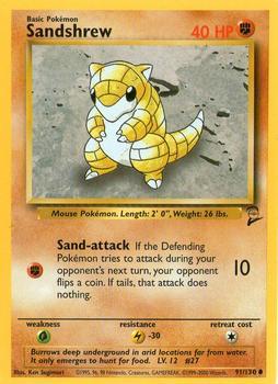 Pokémon Single Card: Base Set 2 English 091 Sandshrew