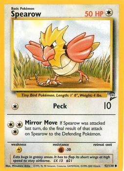Pokémon Single Card: Base Set 2 English 092 Spearow